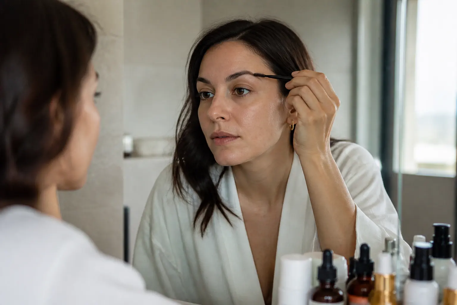 Supporting editorial photograph about how to regrow over-plucked eyebrows