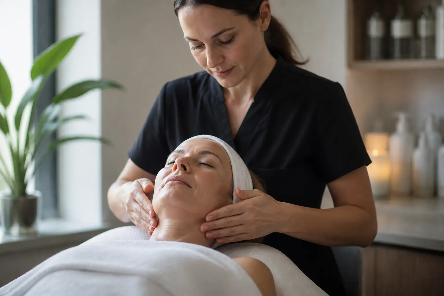 Supporting editorial photograph about anti-ageing facials