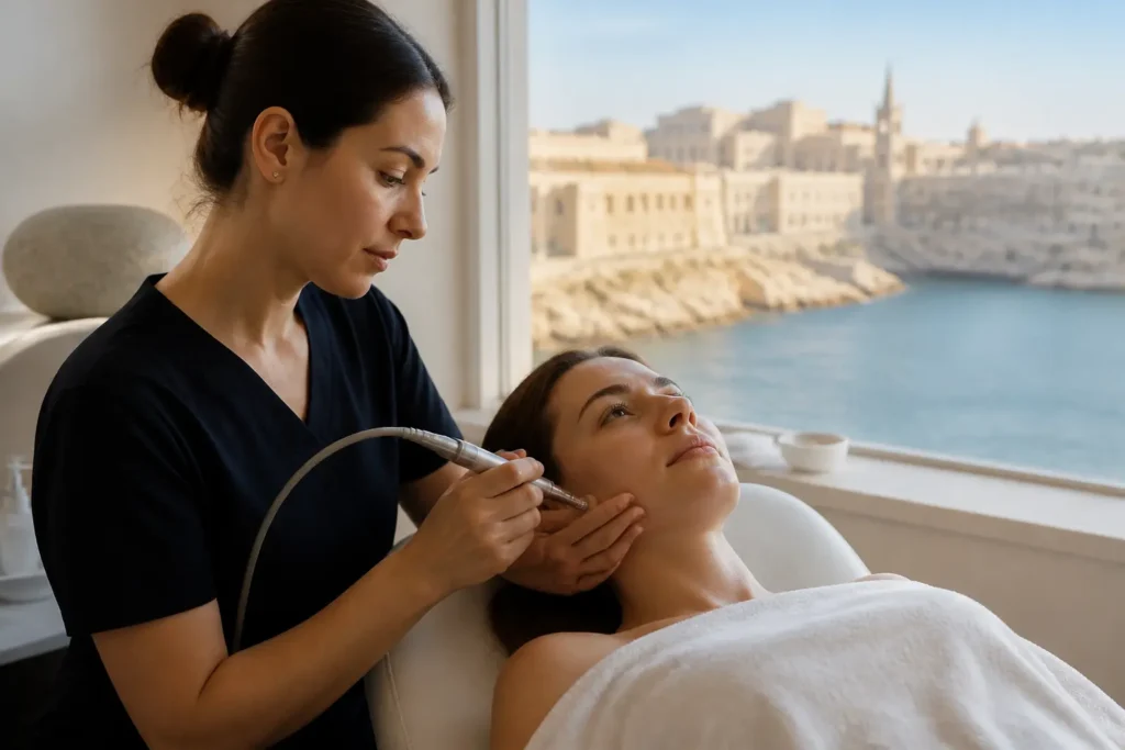 Editorial cover photograph about professional blackhead treatment