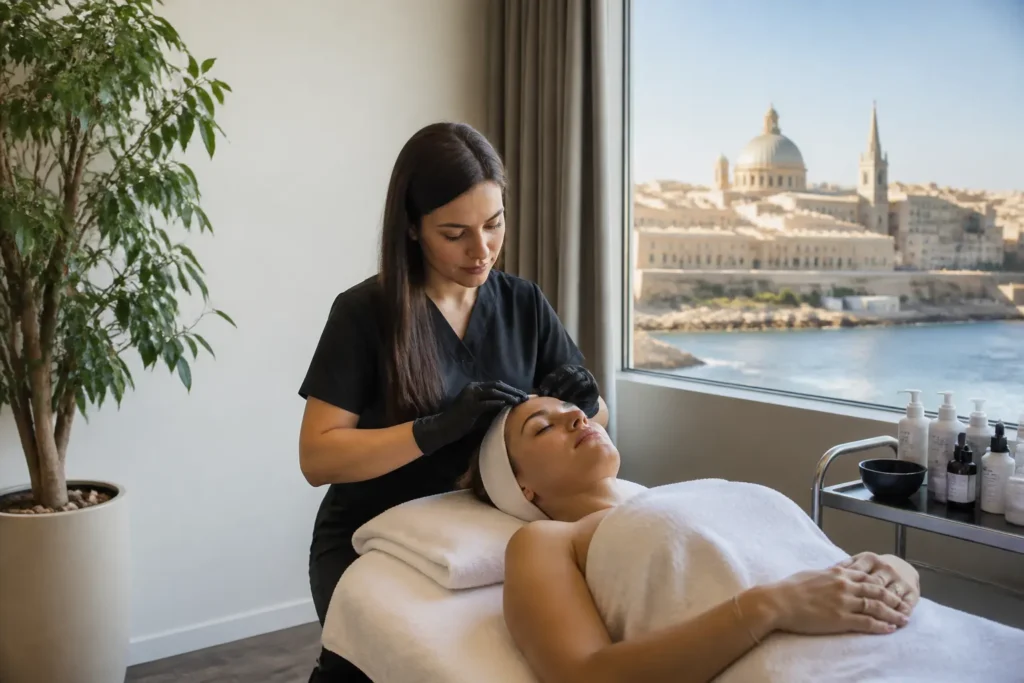 Editorial cover photograph about beauty appointments in Malta