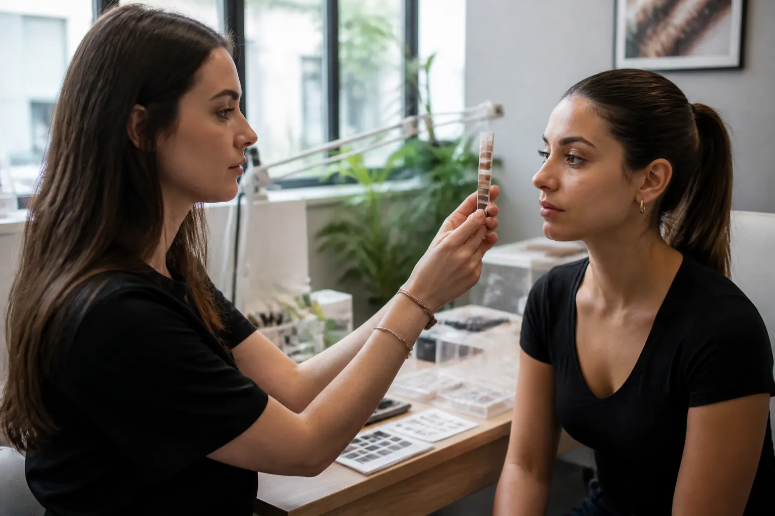 Supporting editorial photograph about microblading pigments for skin undertones