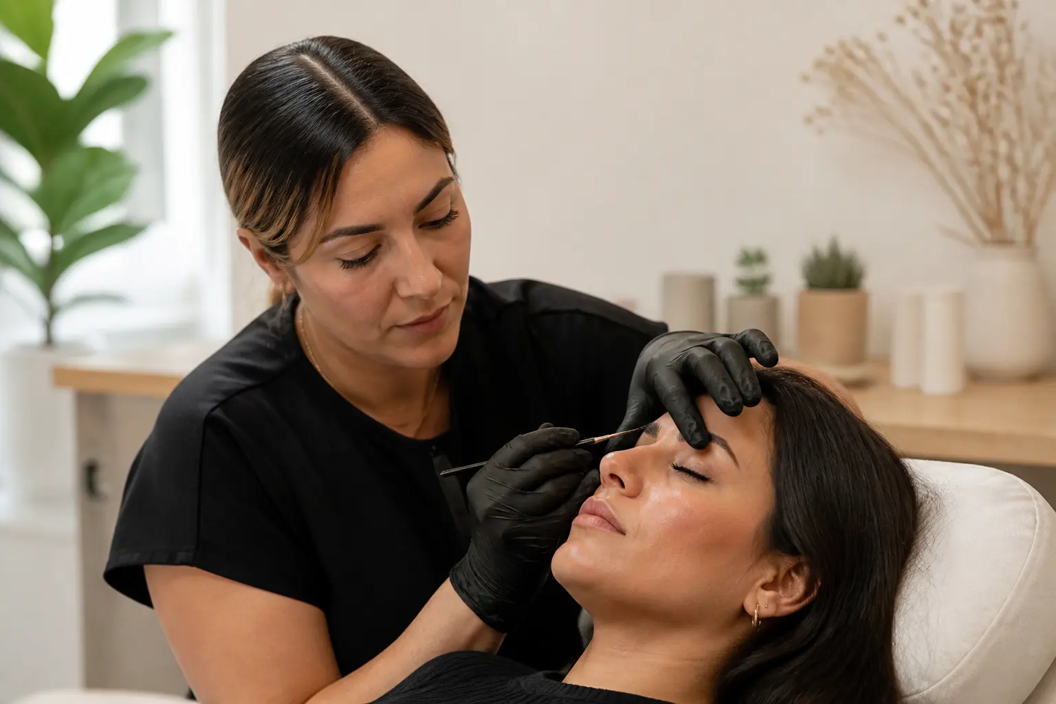 Supporting editorial photograph about Brenda Cammo eyebrow artist Malta