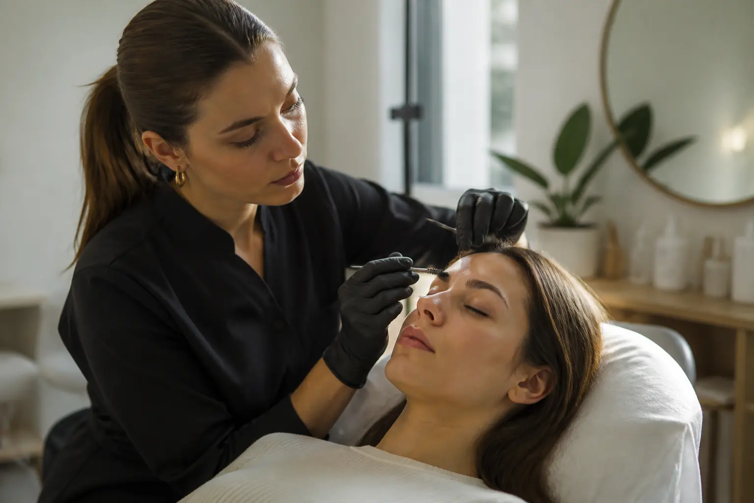 Supporting editorial photograph about brow lamination and tint