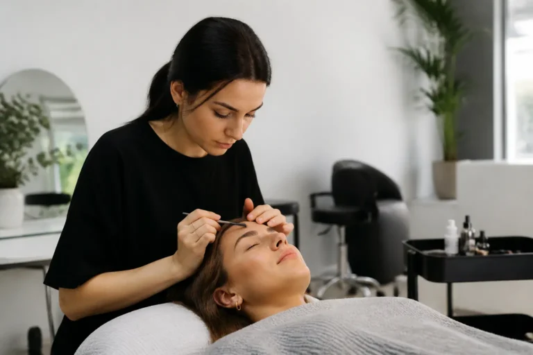 Editorial cover photograph about brow lamination Sliema or Swieqi