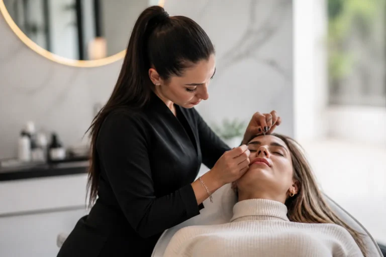 Editorial cover photograph about brow shaping near Valletta