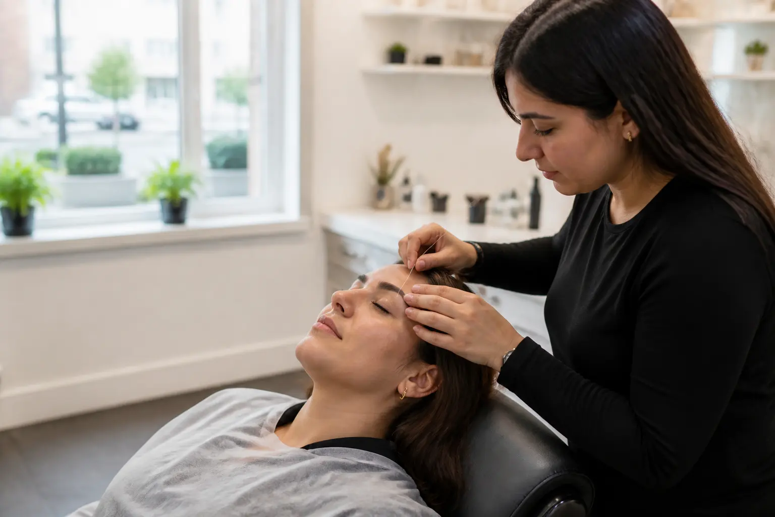Supporting editorial photograph about brow threading near Msida