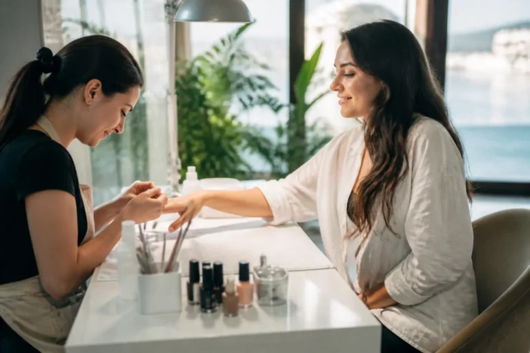 Editorial cover photograph about manicures to stop nail biting