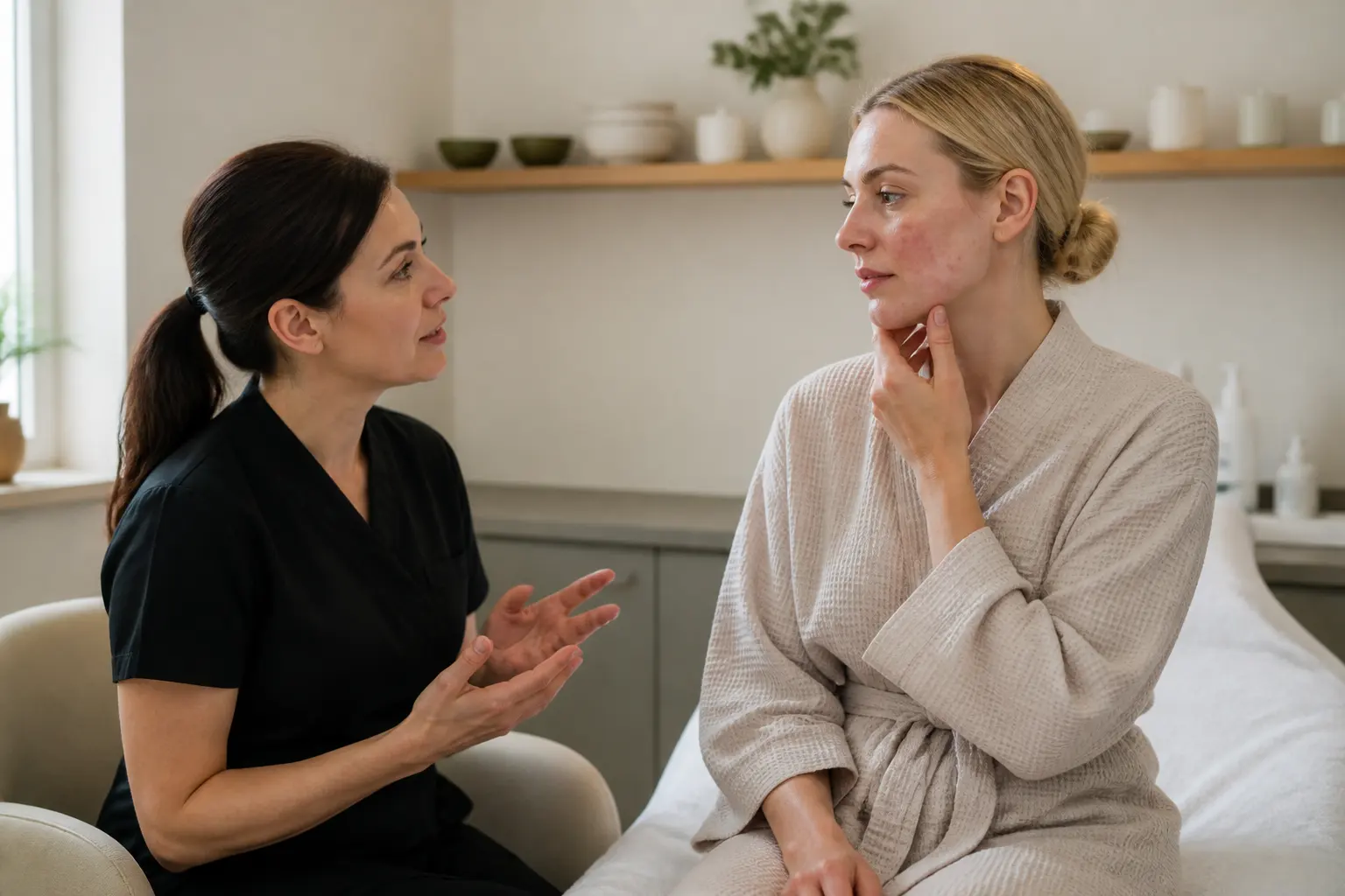 Supporting editorial photograph about facial for reactive skin