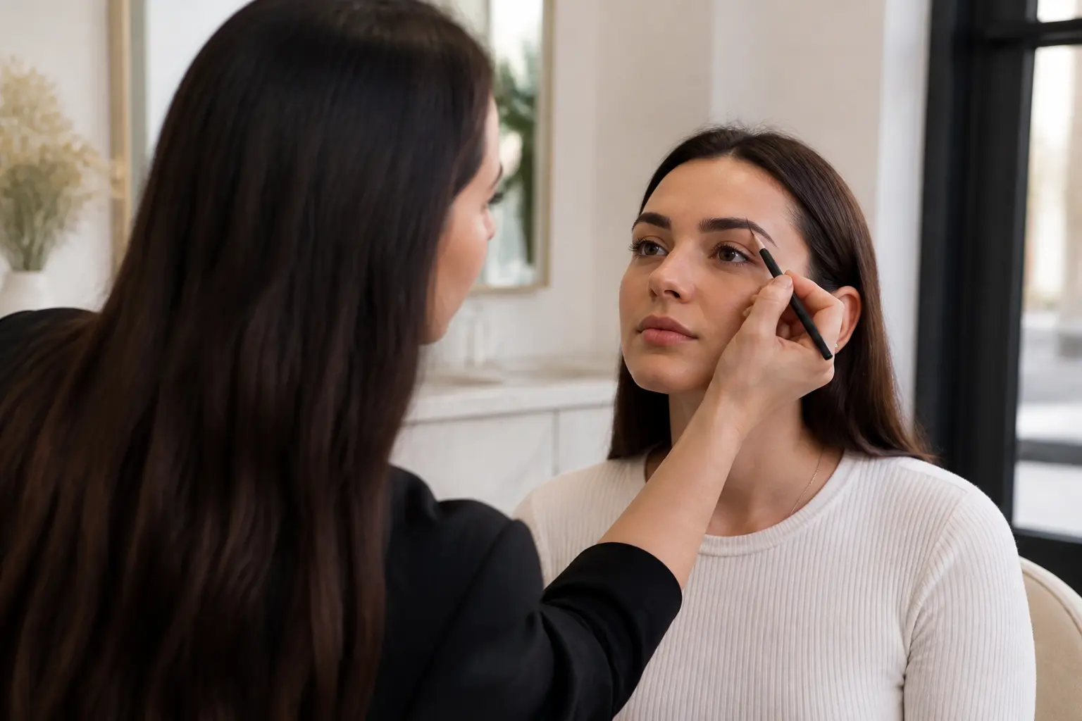 Editorial cover photograph about brow transformation Malta