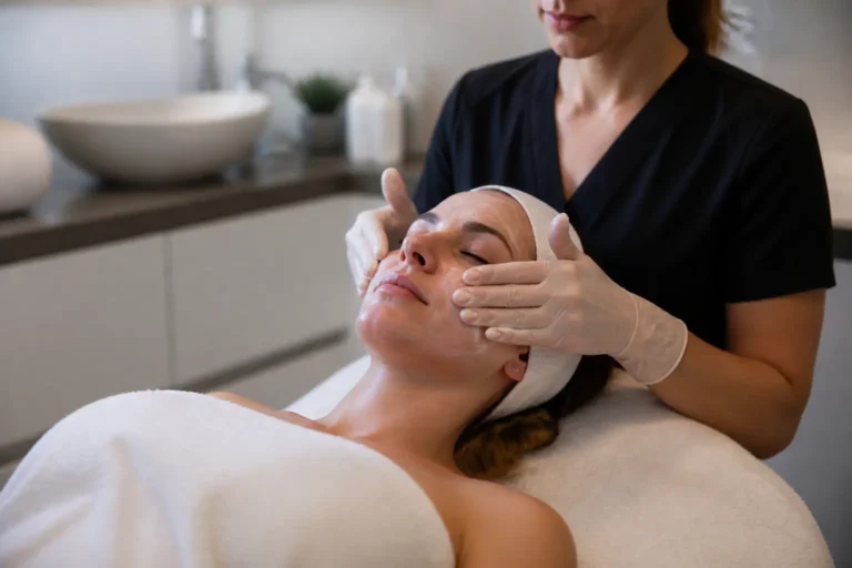 Editorial cover photograph about deep facial cleansing