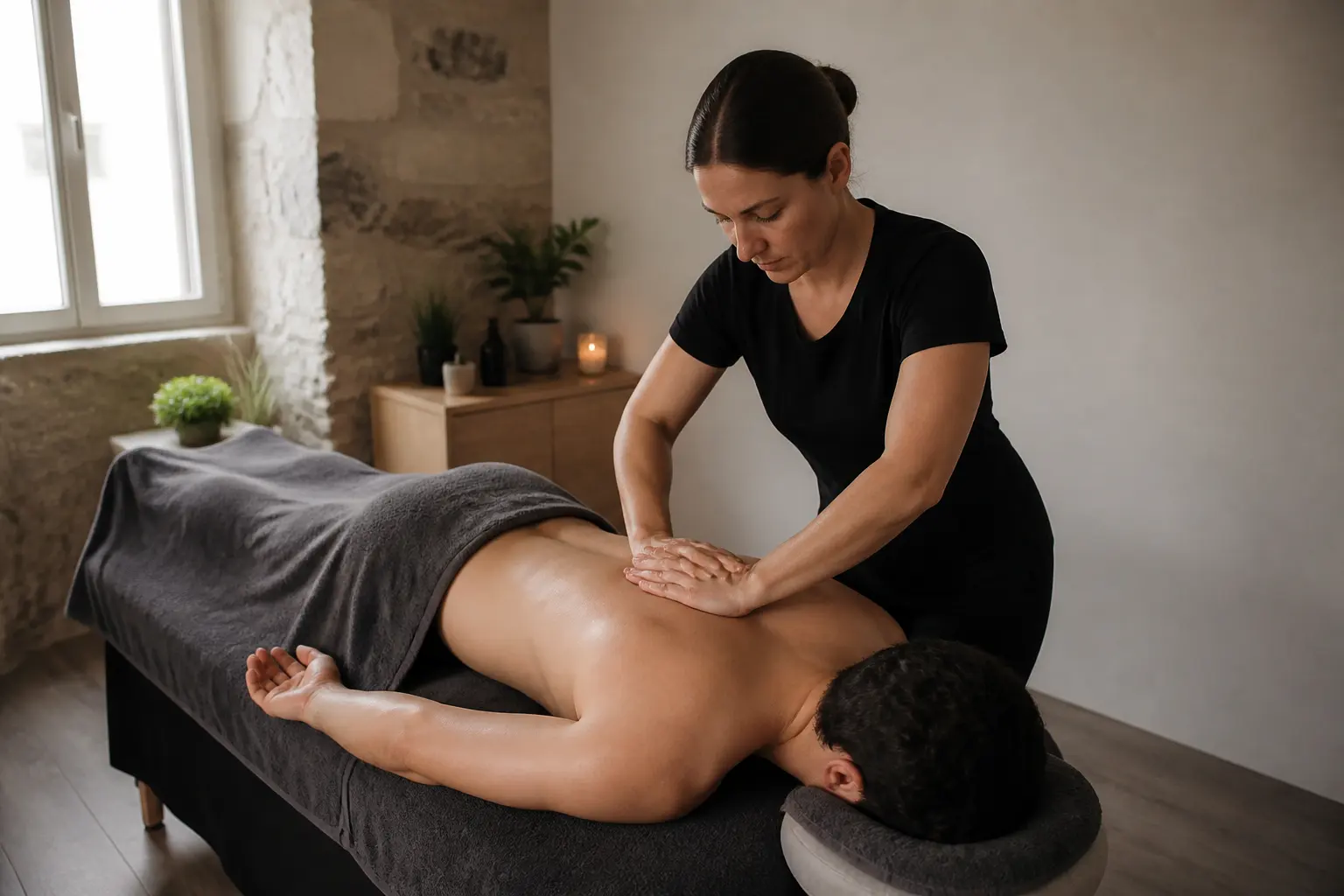 Supporting editorial photograph about deep tissue massage