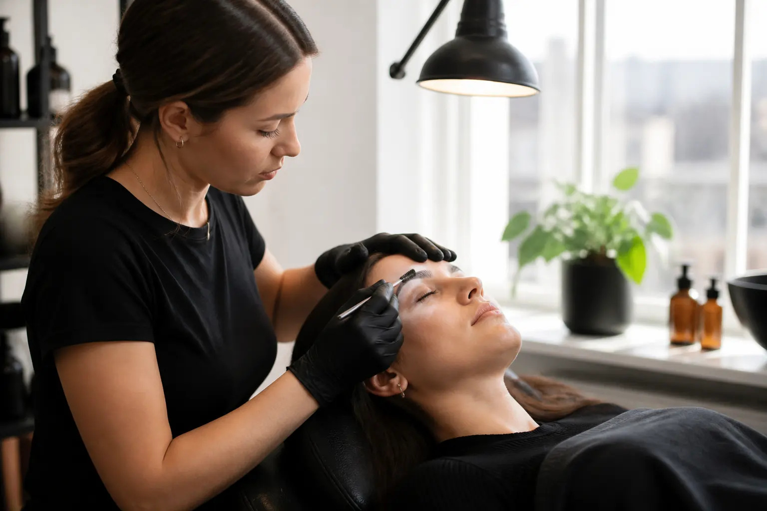 Editorial cover photograph about does brow lamination damage your brows