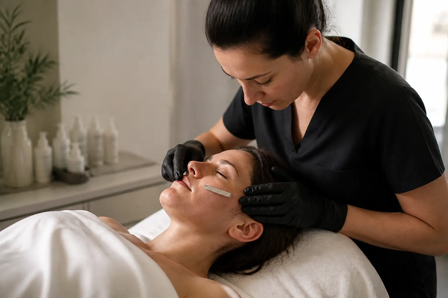 Editorial cover photograph about does dermaplaning help skincare absorb better