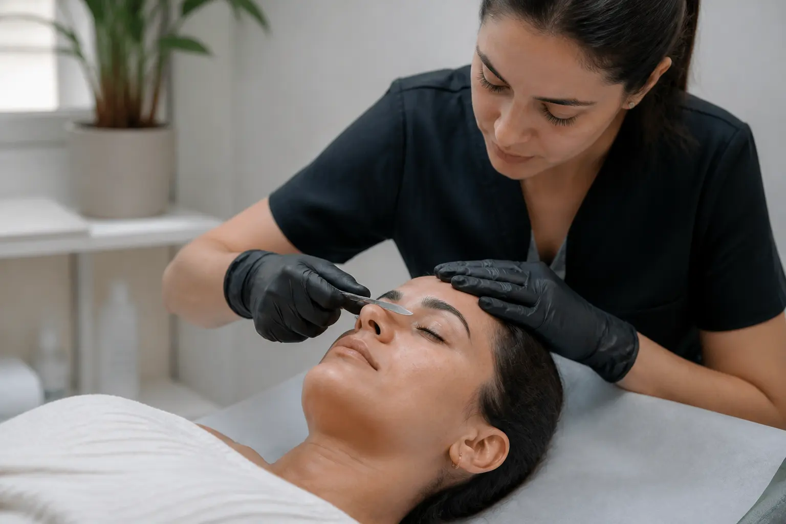 Supporting editorial photograph about does dermaplaning make facial hair grow back thicker