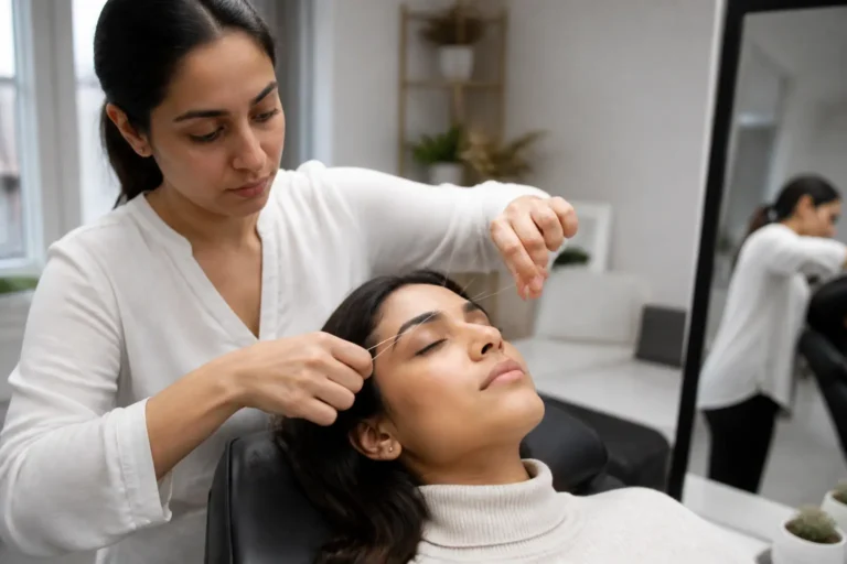 Editorial cover photograph about does eyebrow threading remove hair from the root