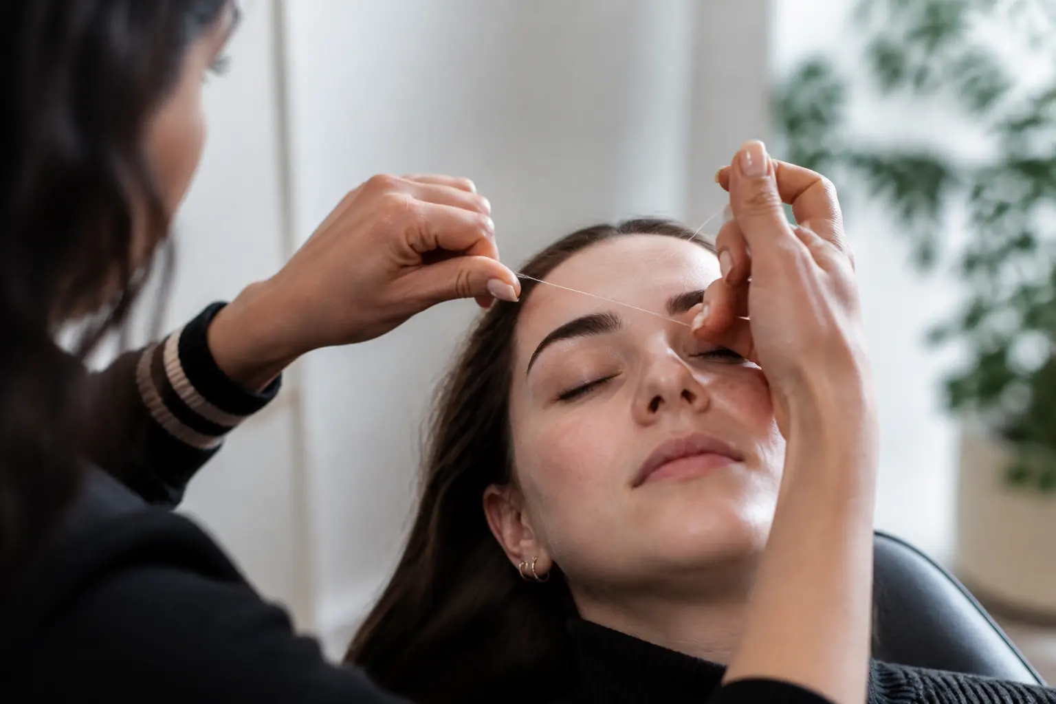 Supporting editorial photograph about does eyebrow threading remove hair from the root