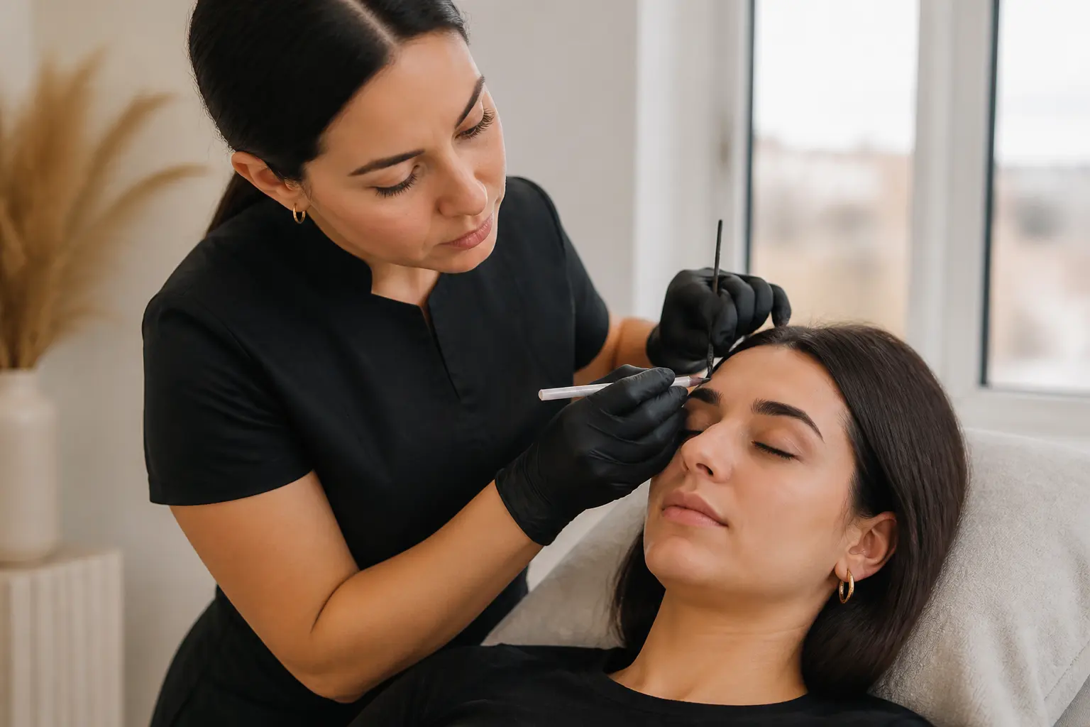 Editorial cover photograph about eyebrow arch height