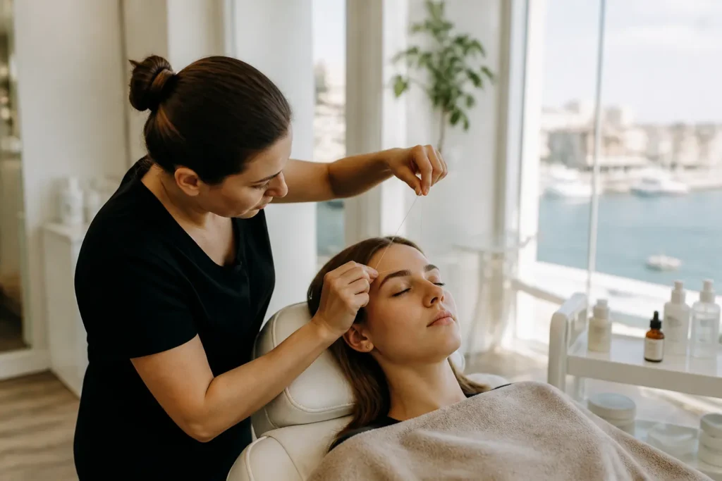 Eyebrow Threading and Retinol: What to Mention Before Booking