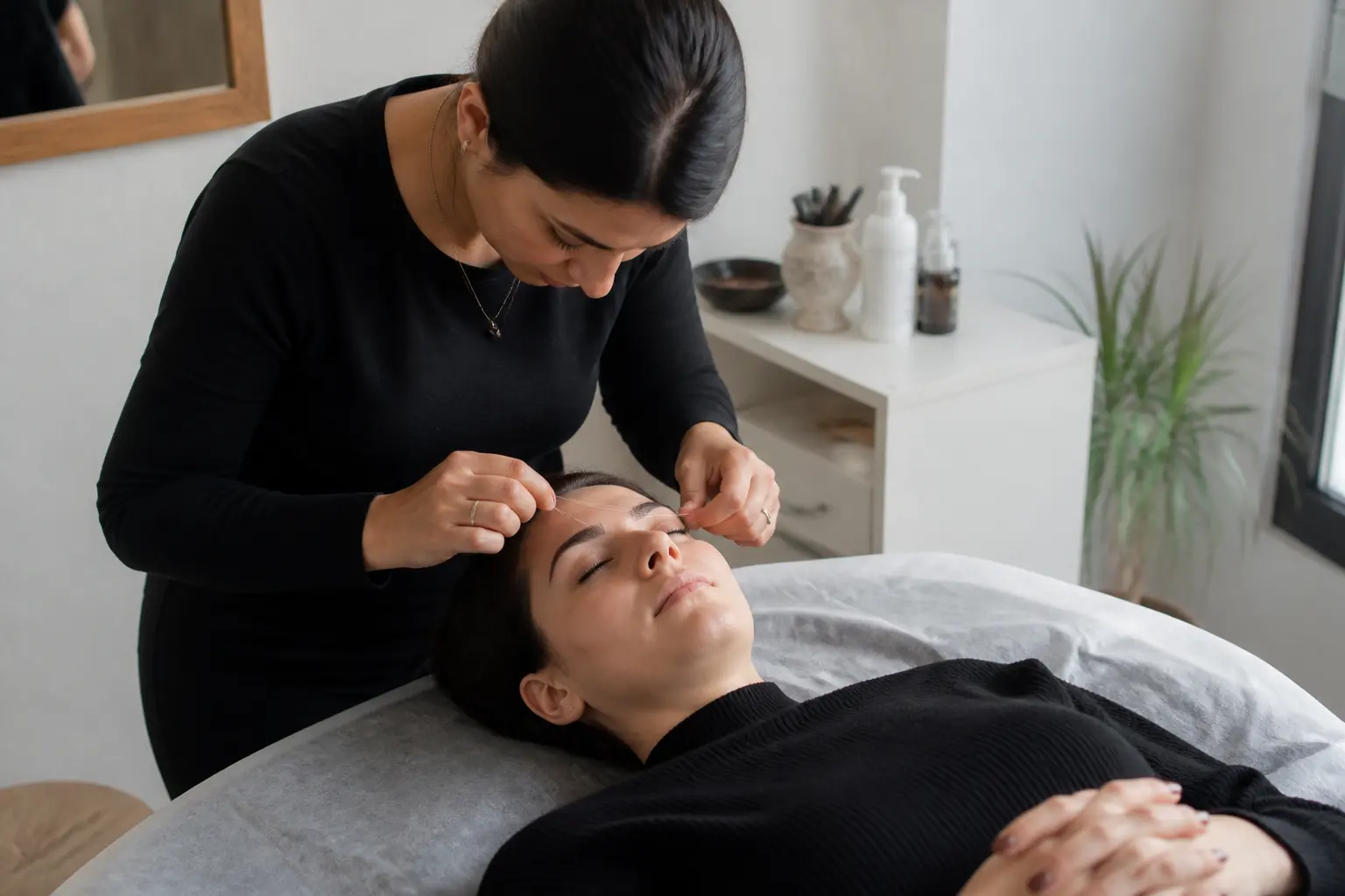 Supporting editorial photograph about eyebrow threading near Gżira