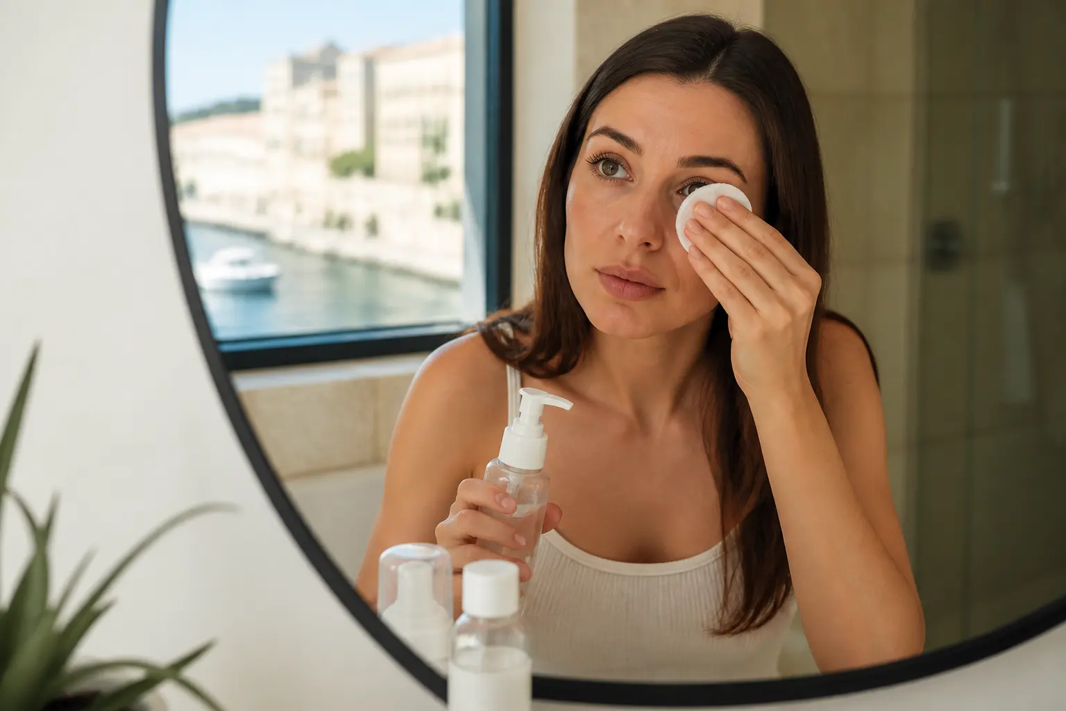 Editorial cover photograph about eyelash extension aftercare