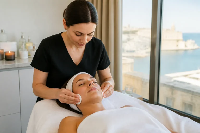 Editorial cover photograph about can I wear make-up after a facial