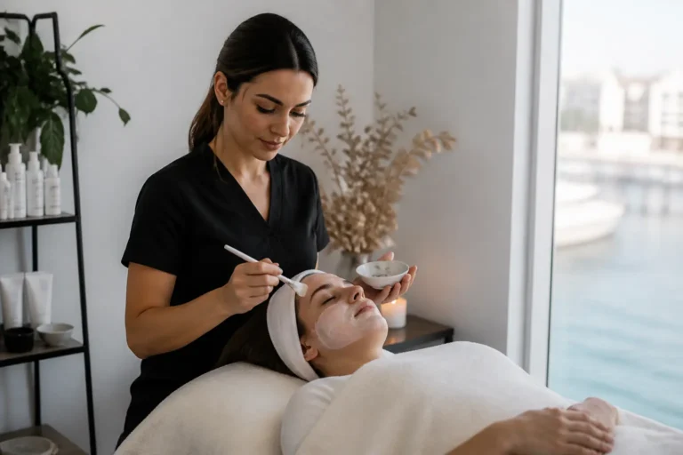 Editorial cover photograph about facial brow and lash appointment