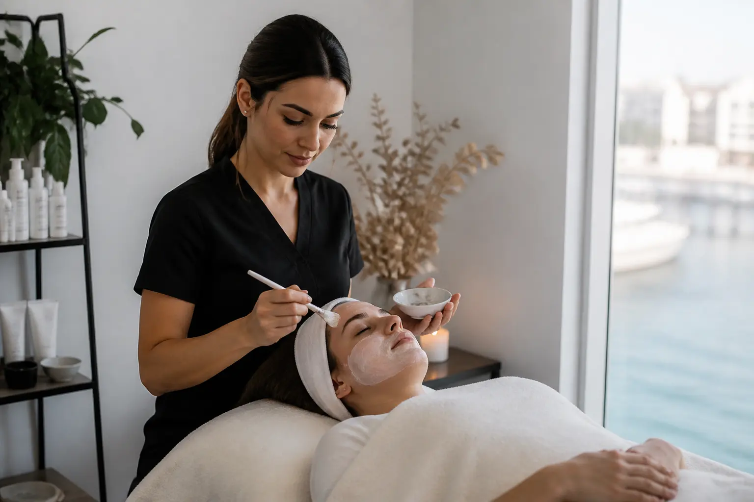 Editorial cover photograph about facial brow and lash appointment