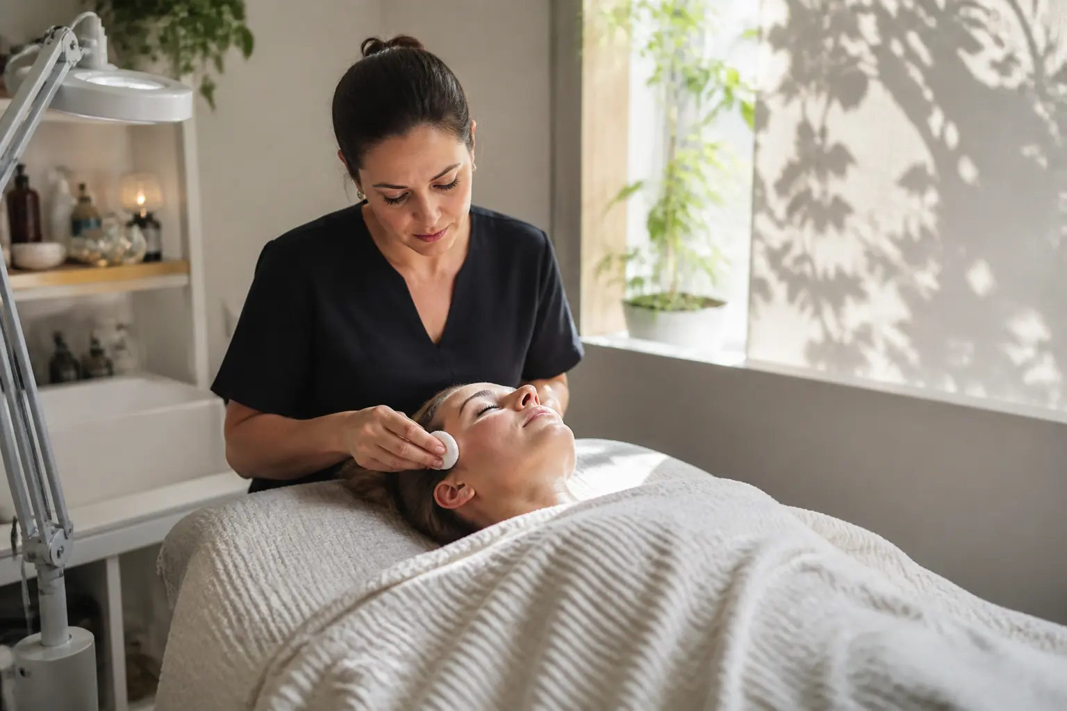 Supporting editorial photograph about facial brow and lash appointment