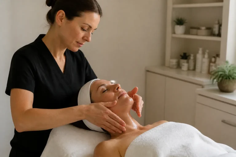 Editorial cover photograph about facial for dry skin