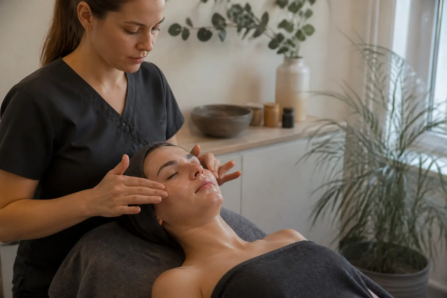 Supporting editorial photograph about facials for oily and combination skin