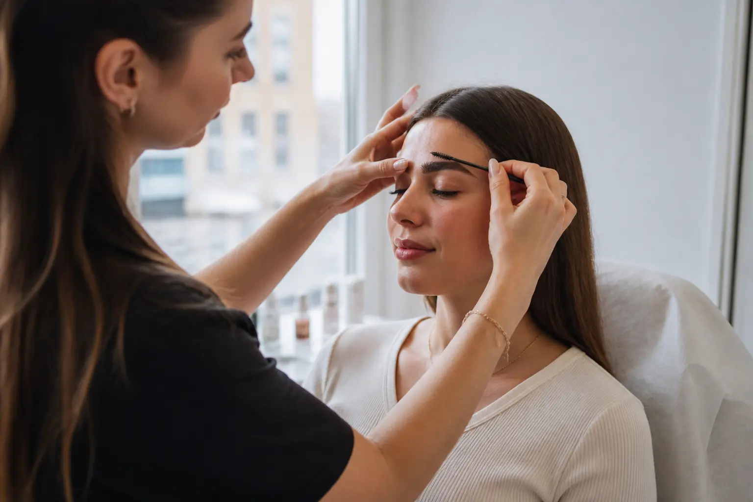 Supporting editorial photograph about fluffy brows without brow gel