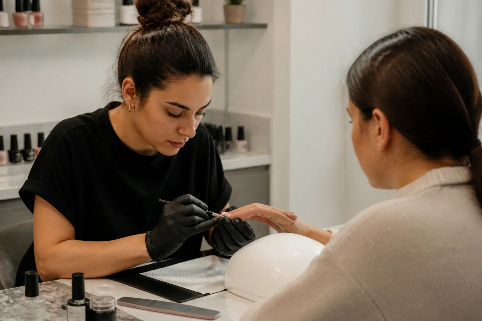 Supporting editorial photograph about gel overlay on natural nails