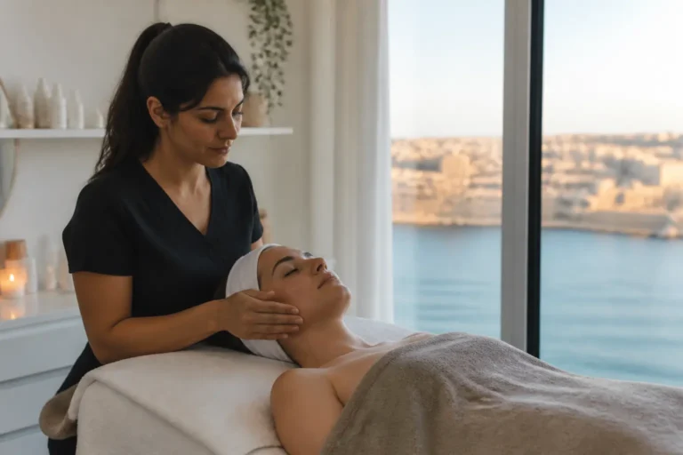 Editorial cover photograph about facials during your period