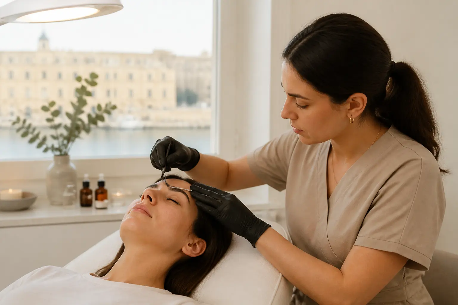 Editorial cover photograph about how brow lamination works