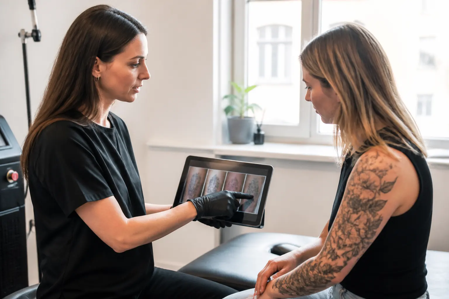 Supporting editorial photograph about how many laser tattoo removal sessions