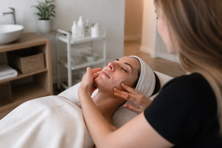 Editorial cover photograph about facial for dull skin