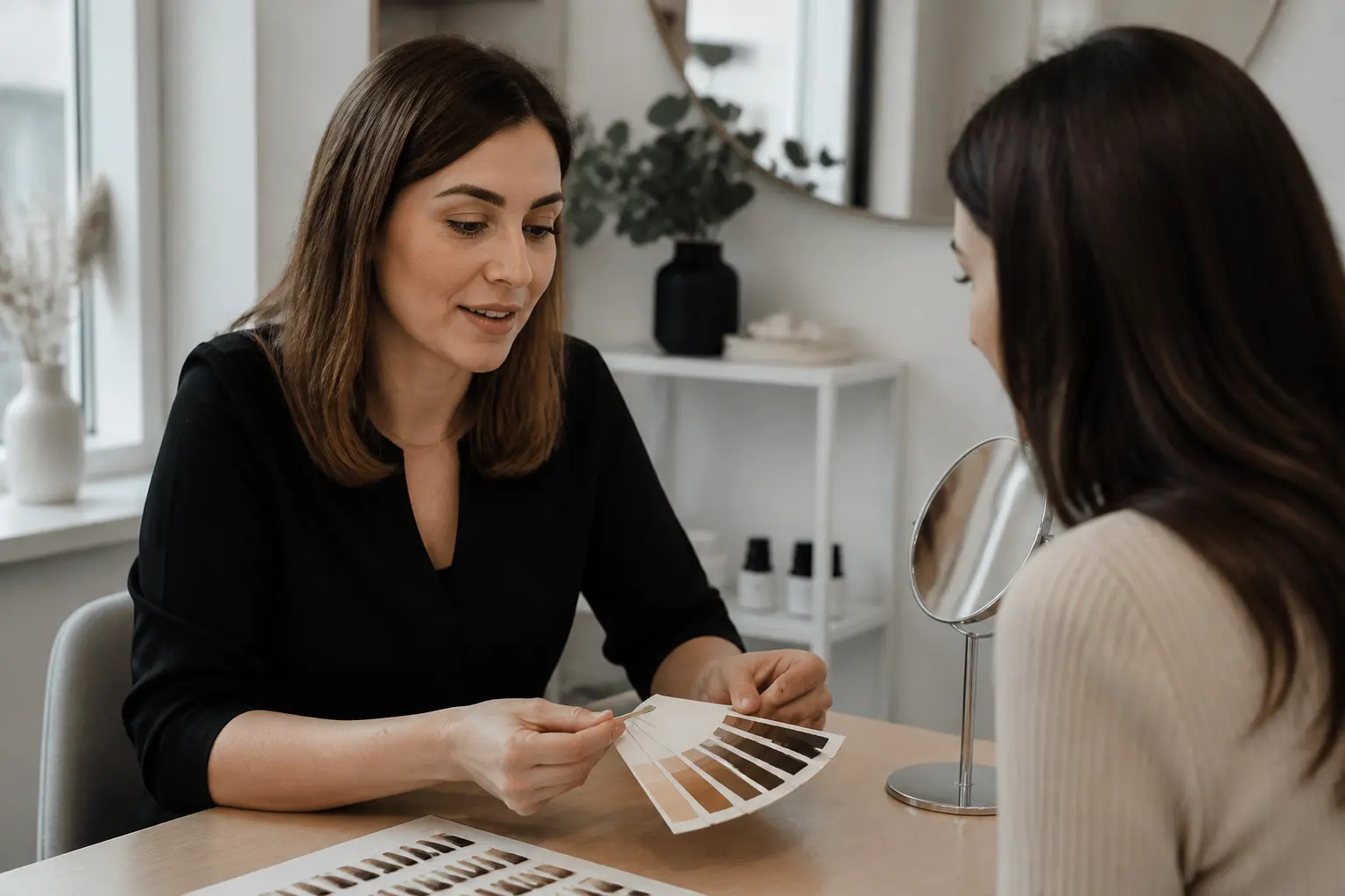 Supporting editorial photograph about how to choose an eyebrow tint shade