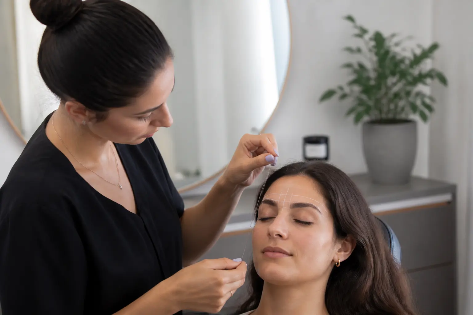 Editorial cover photograph about how to shape sparse eyebrows