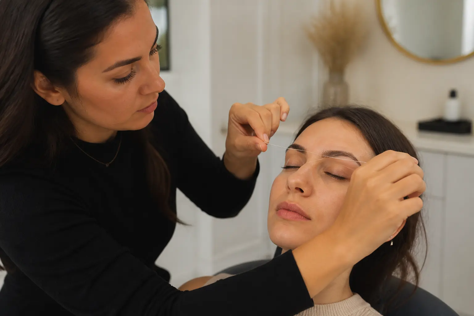 Supporting editorial photograph about how to shape sparse eyebrows