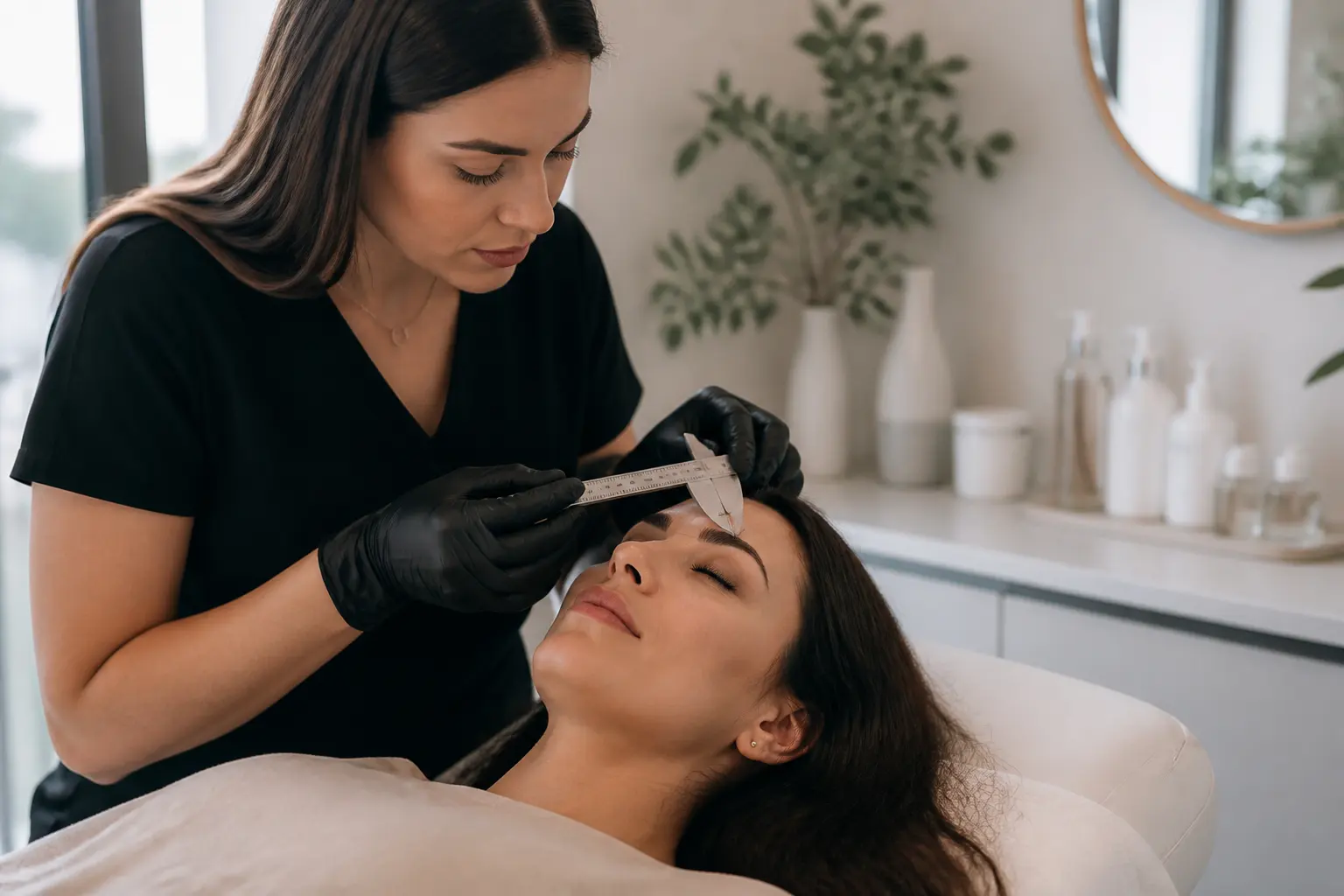 Editorial cover photograph about hyper-realistic brows
