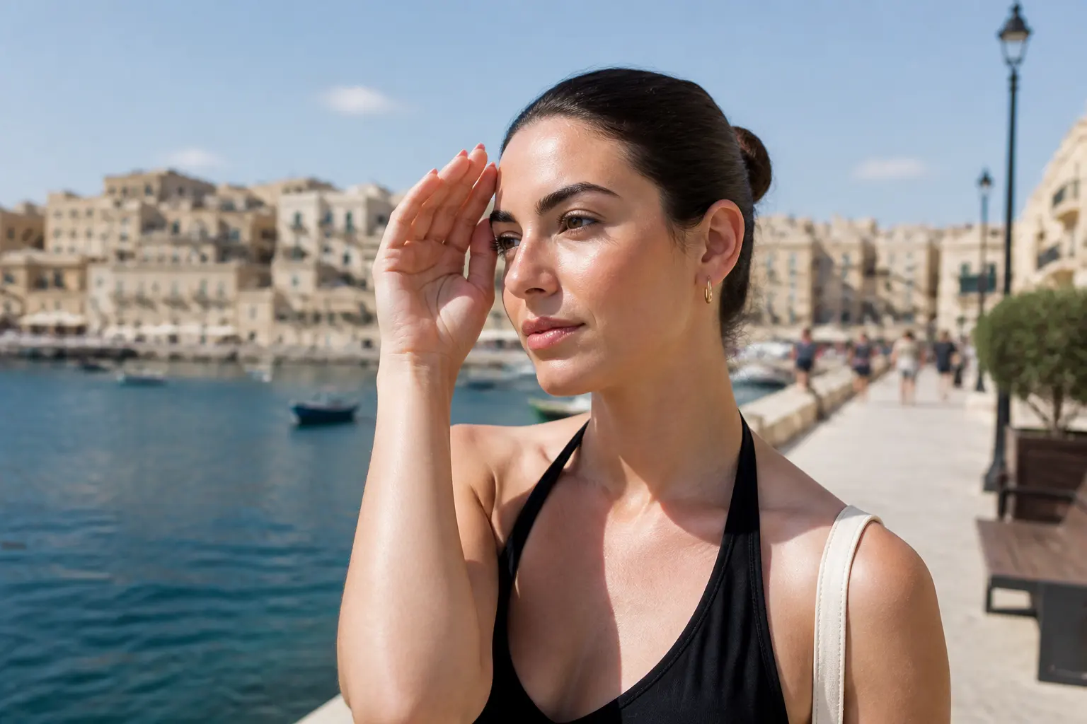 Supporting editorial photograph about how to keep eyebrows defined in humidity