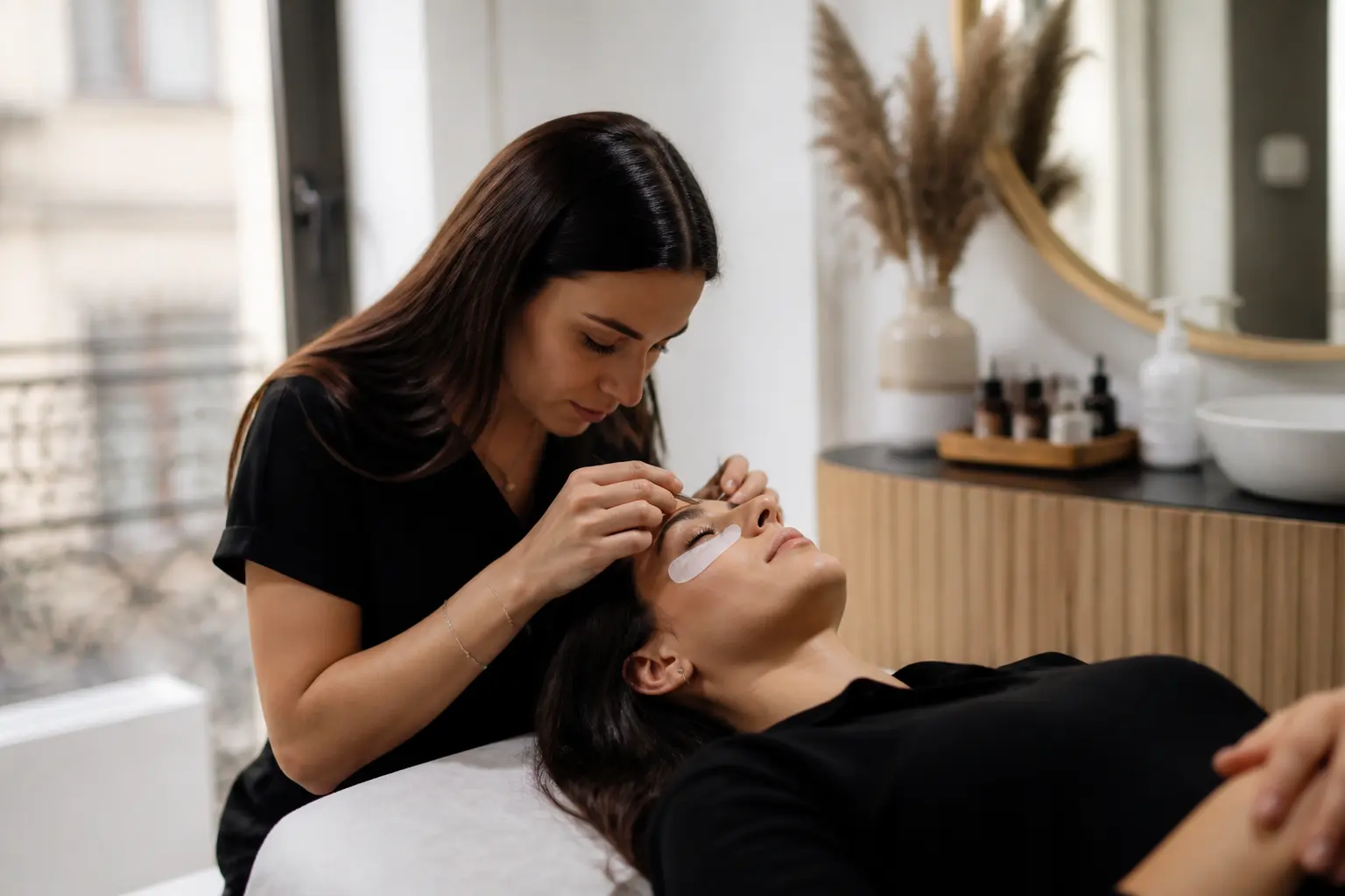 Editorial cover photograph about lash lift and tint