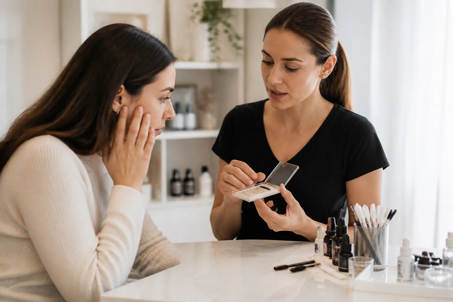 Supporting editorial photograph about lash lift dropped early