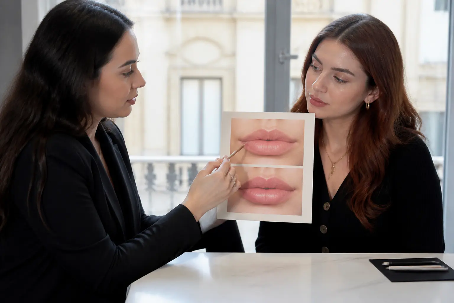 Supporting editorial photograph about lip blush lip liner effect vs full coverage