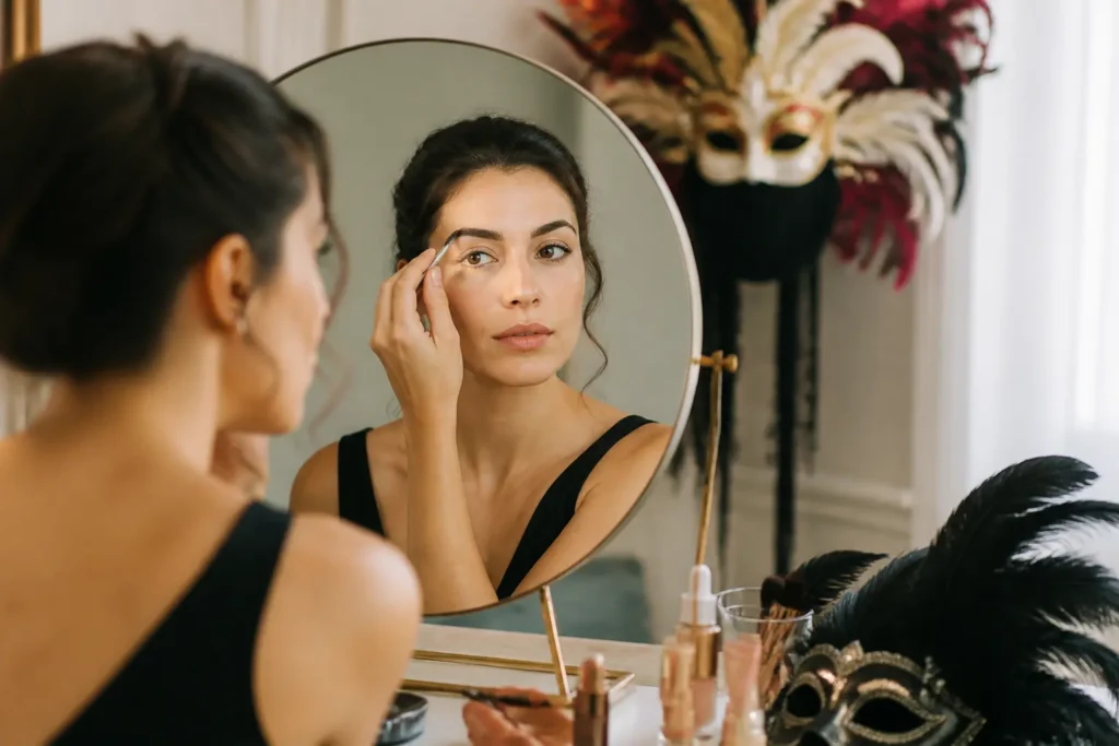 Editorial cover photograph about Malta Carnival beauty planning