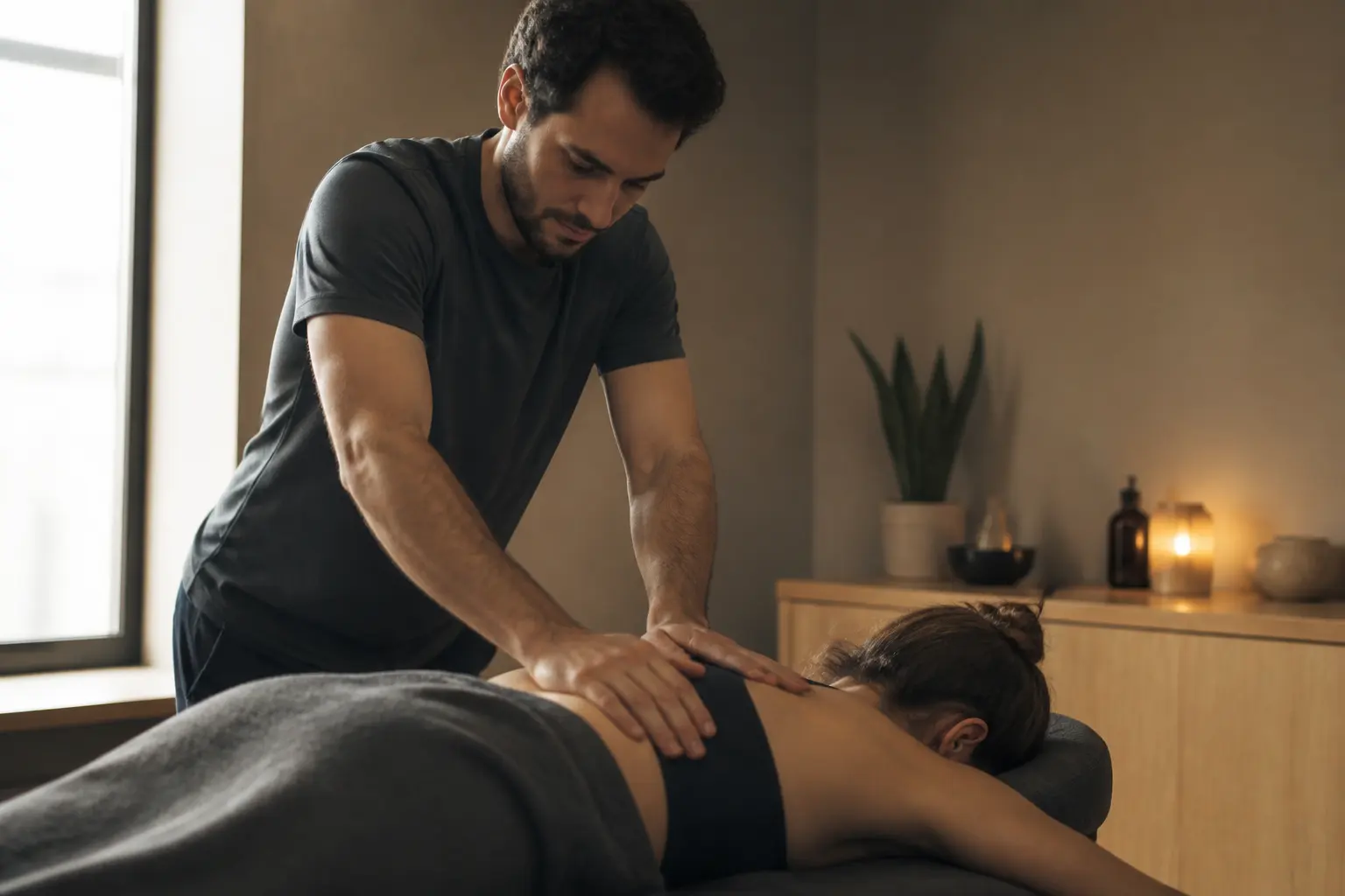 Supporting editorial photograph about massage frequency for muscle tightness