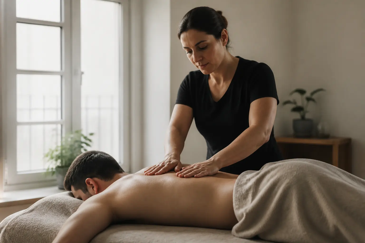 Supporting editorial photograph about massage pressure levels