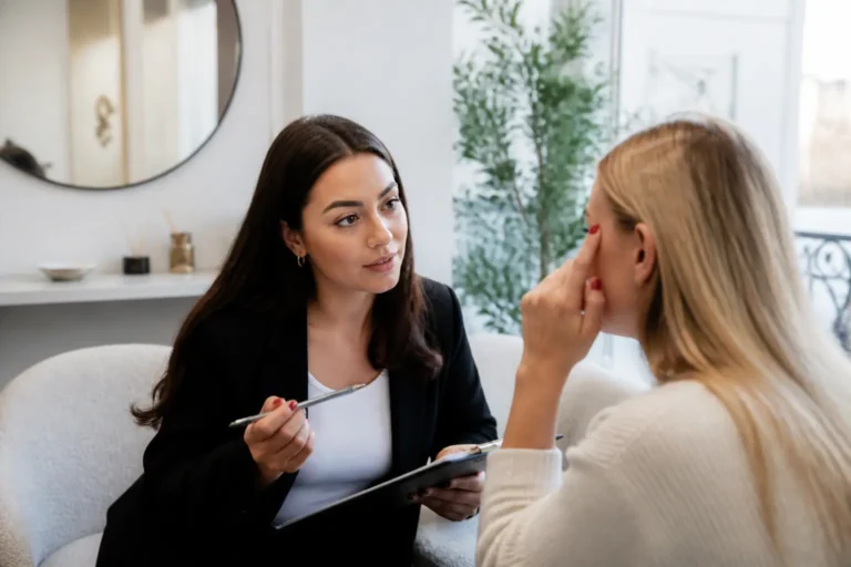 Editorial cover photograph about microblading consultation questions