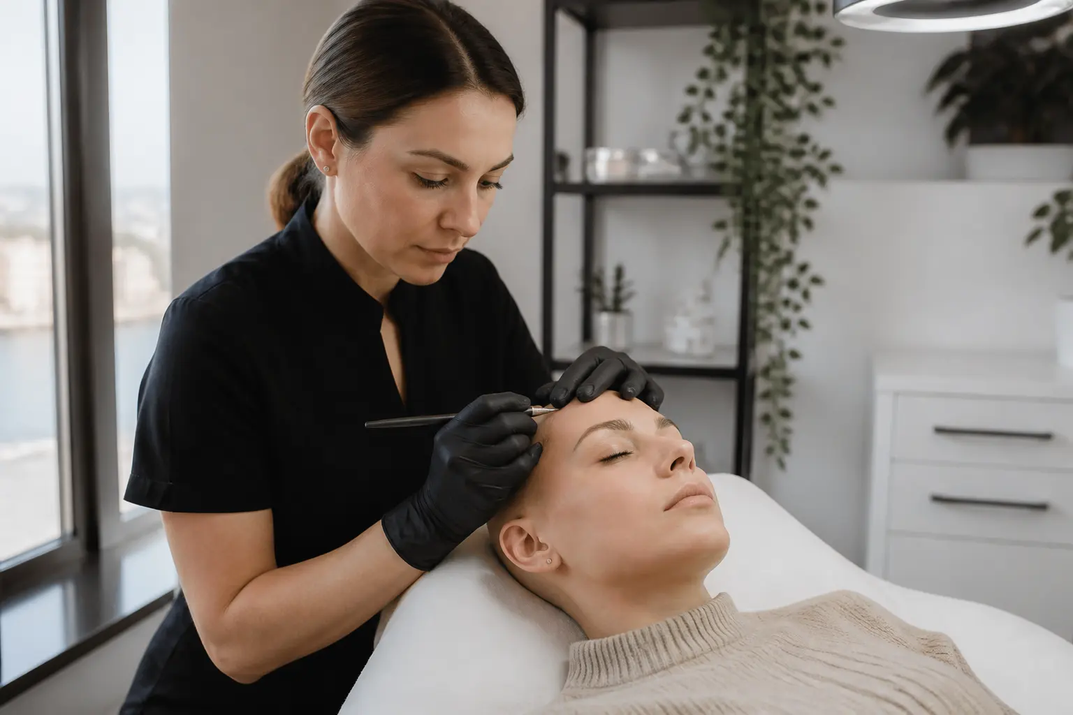 Editorial cover photograph about microblading for alopecia