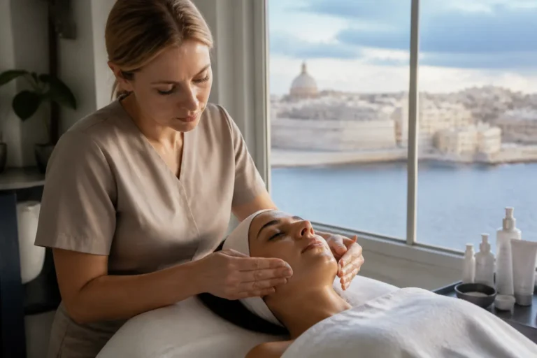 Editorial cover photograph about monthly facials
